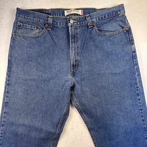 Levi’s 505 Mens Regular Fit Straight Leg Jeans W38 L30 -Measures 38x27-Western - Picture 4 of 11